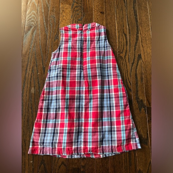 Mini Boden Girls 3-4Y Pink/Blue/White Mini Jumper w/Buttoned Pockets & Straps - Picture 8 of 12